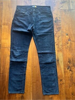 34x34 J. Crew Men's dark ink navy black Corduroy Pants 484 slim